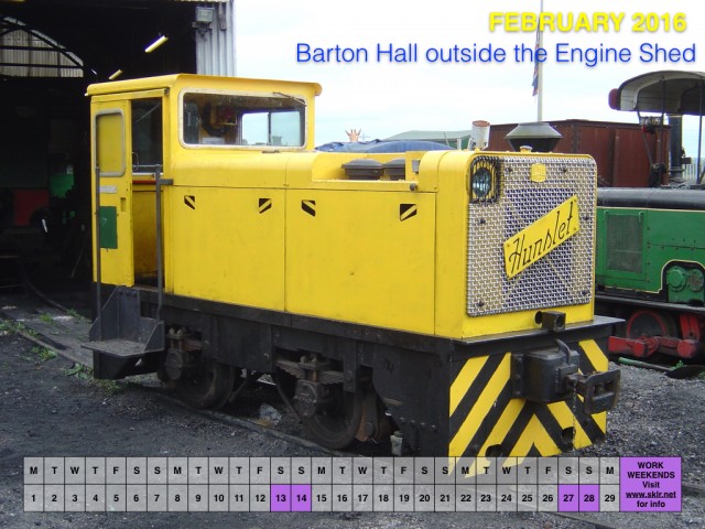 Barton Hall at Kemsley Down back in 2004. This loco was purchased by the Railway in 2006 and painted in green, it is named 'Barton Hall'.