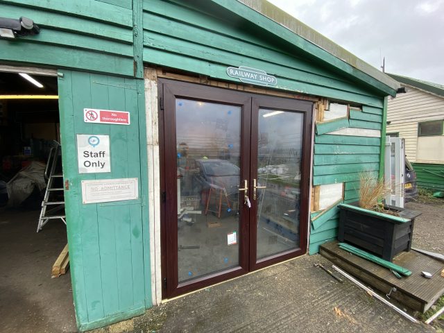 New double-door frontage on the shop at Kemsley Down