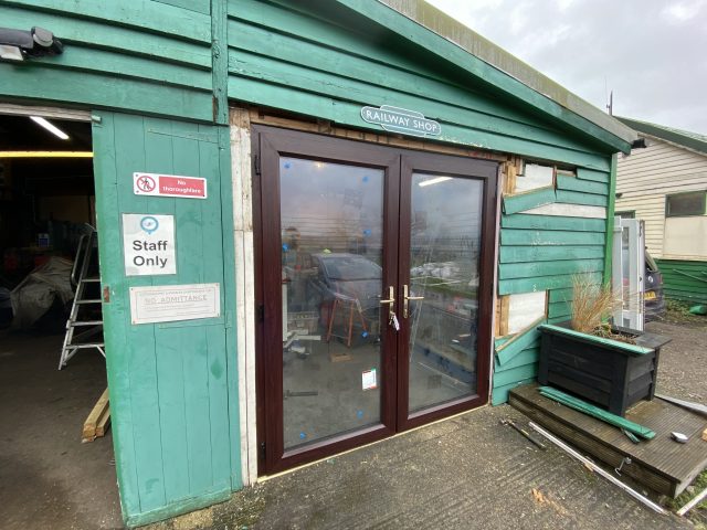 New double-door frontage on the shop at Kemsley Down