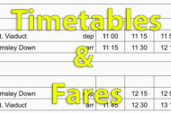 Button to take you to the timetables & fares section of the website